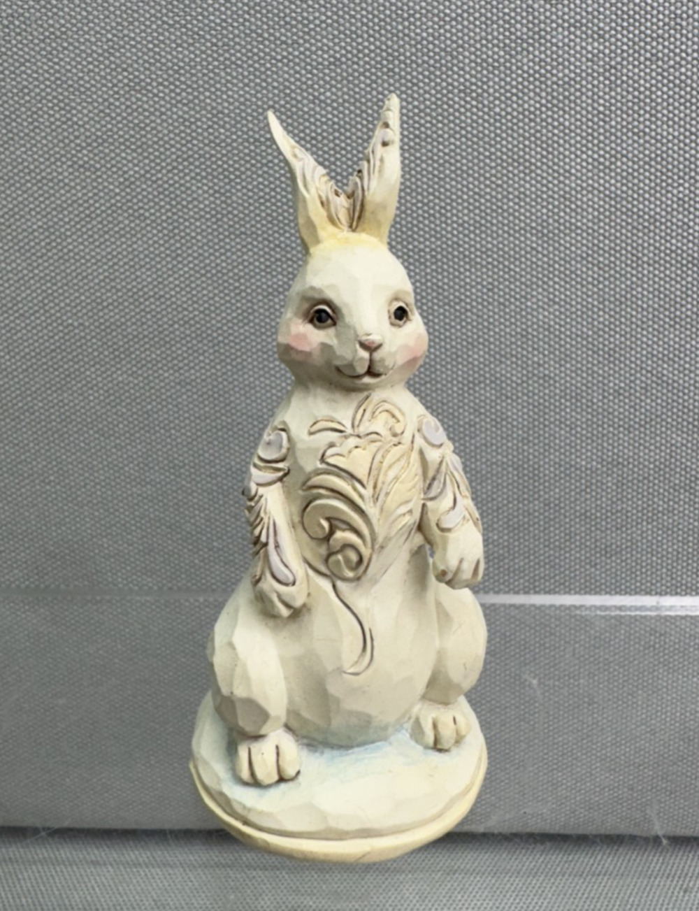Jim Shore White Woodland Bunny Rabbit Mini Figurine 6001414 Heartwood Creek 2.5"